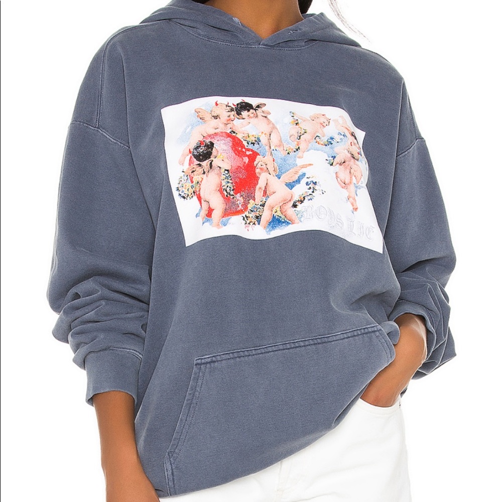 boys lie dream hoodie denim